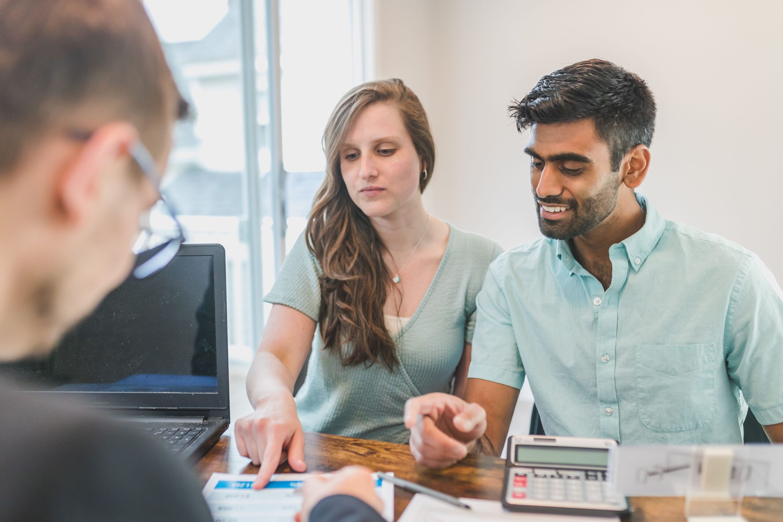 Couple reviewing finances