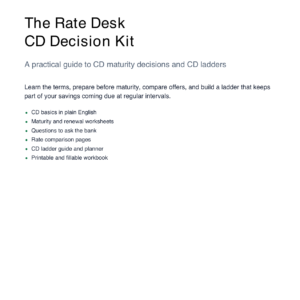 Cover of The Rate Desk CD Decision Kit